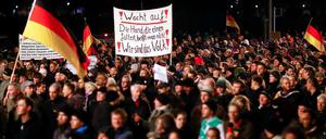 15.000 Demonstranten folgten am Montag in Dresden dem Aufruf von "Pegida".