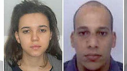 Hayat Boumedyen, die Frau rechts neben Coulibaly, ist noch auf der Flucht. Coulibaly und die Kouachi-Brüder sind tot.