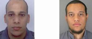 Die französische Polizei sucht mit einem Fahndungsplakat die beiden Hauptverdächtigen Chérif Kouachi und Said Kouachi.