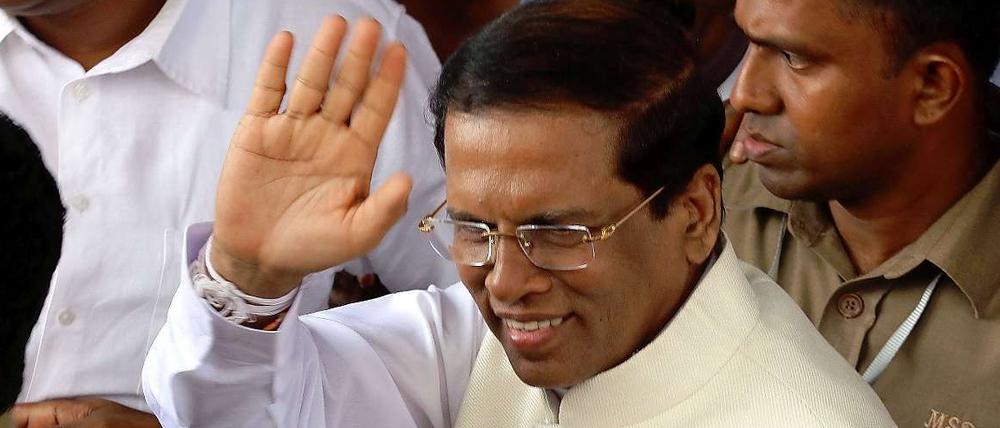 Maithripala Sirisena erhielt mehr als 50 Prozent der Stimmen.