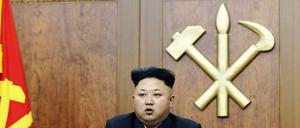 Kim Jong Un, nordkoreanischer Diktator, bei seiner Neujahrsansprache.