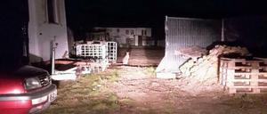 Tasmanisches Teufelsweib. Das Känguru in der Nacht zu Sonntag vor seiner erneuten Flucht.