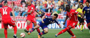 Palästinas Nationalelf im ersten Turnierspiel des Asien-Cups gegen Japan.