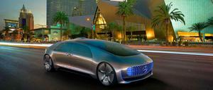So stellt sich Mercedes die Zukunft vor. Auf der Automesse in Detroit präsentiert der Hersteller das Testfahrzeug F015.
