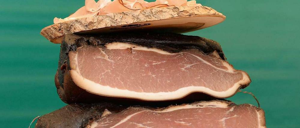 Schwarzwälder Schinken, eine regionale Spezialität.