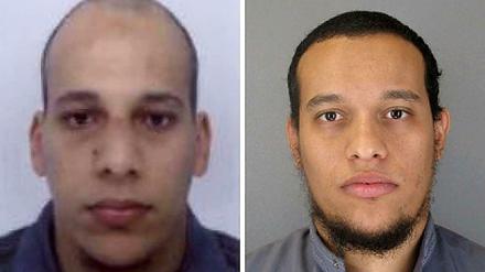 Die mutmaßlichen Attentäter von Paris. Chérif und Said Kouachi (rechts).