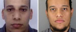 Die mutmaßlichen Attentäter von Paris. Chérif und Said Kouachi (rechts).