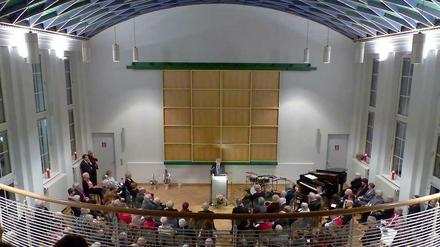 Neujahrsempfang des Kirchenkreises Teltow-Zehlendorf im Gemeindesaal der Kirchengemeinde Nikolassee.