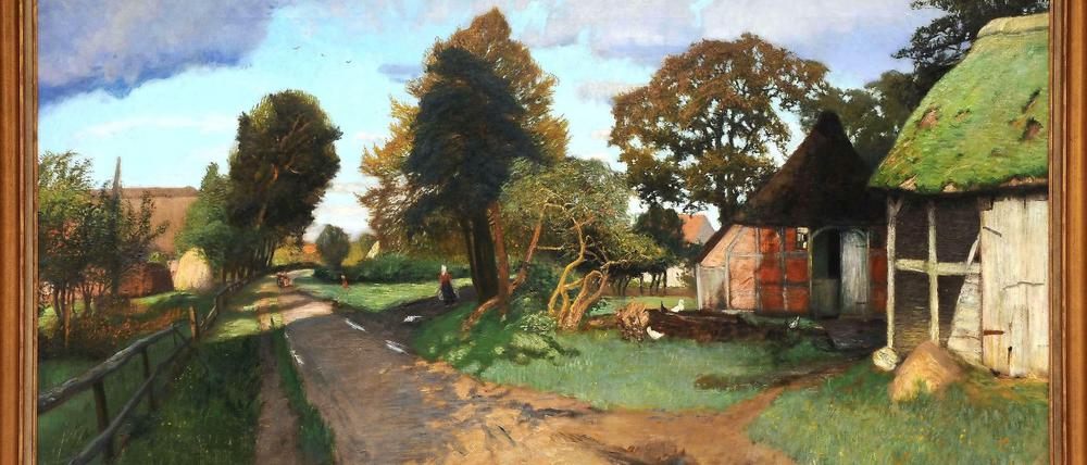 Das Gemälde "Dorfstraße in Worpswede" (1897) im Otto-Modersohn-Museum in Fischerhude (Kreis Verden).