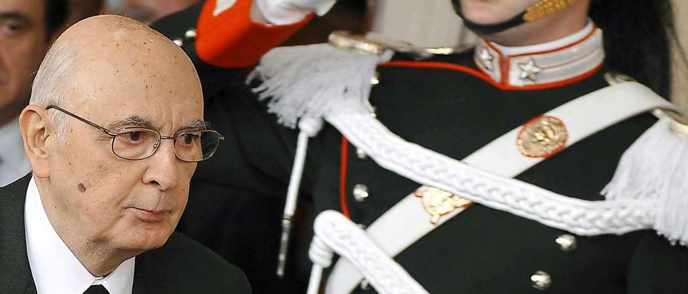 Der italienische Staatspräsident Giorgio Napolitano ist zurückgetreten.