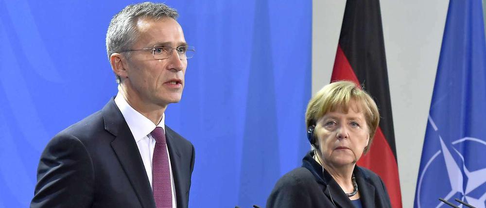 Nato-Generalsekretär Jens Stoltenberg bedankte sich bei Bundeskanzlerin Angela Merkel. 