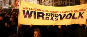 Anhänger von "Pegida" in Dresden