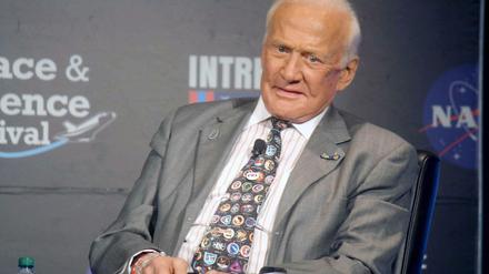US-Astronauten und zweiter Mann auf dem Mond: Buzz Aldrin. Hier auf einem Foto von 2014 in New York.