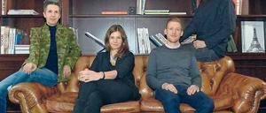 Im exklusiven Salon des Restaurant Borchardt versammelten sich vier Inhaber Berliner PR-Agenturen, um über ihre Arbeit zu sprechen, von links Kerstin Geffert, Julia Menthel, Florian Müller und Arne Eberle.