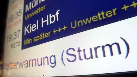 Wegen Unwetter kam die Bahn 2014 öfters zu spät.