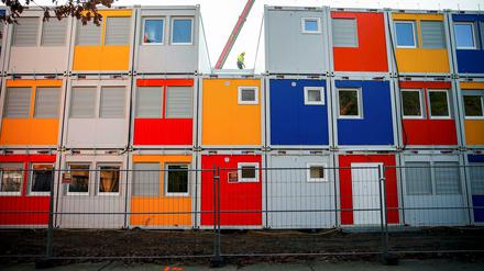 Nicht von Dauer: Bislang wurden viele Flüchtlinge in Wohncontainern wie diesen in Köpenick untergebracht.