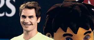 Spaßfiguren. Roger Federer gefällt es in Melbourne sichtlich.