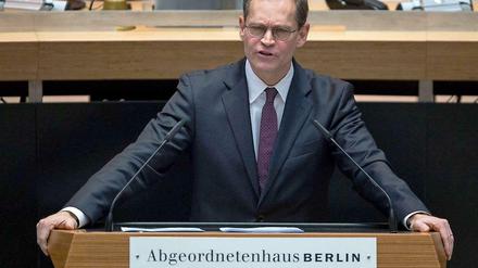 Michael Müller bei seiner ersten Regierungserklärung.