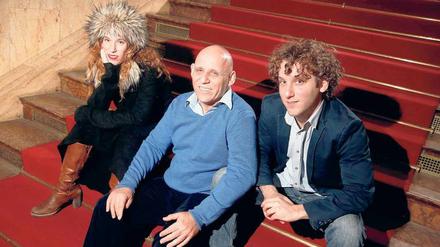 Ilan Ronen mit Tochter Yael und Sohn Michael im Maxim Gorki Theater.