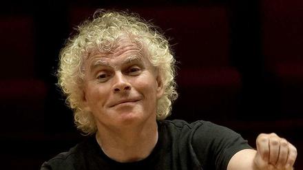 Gutgelaunter Jubilar: Sir Simon Rattle.