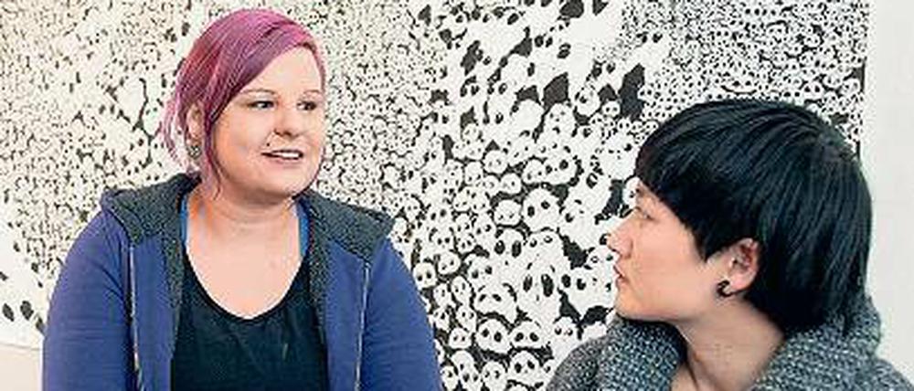 Frauen und Technik. Ute Mayer und Thuy Le organisieren mit anderen Frauen die „Rails Girls“-Treffen, bei denen sich die Teilnehmerinnen mit Programmiersprachen wie Ruby on Rails beschäftigen. Rund 800 Frauen waren seit 2012 dabei. 