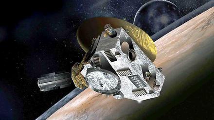 Eine Grafik der Raumsonde "New Horizons". 