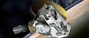 Eine Grafik der Raumsonde "New Horizons". 