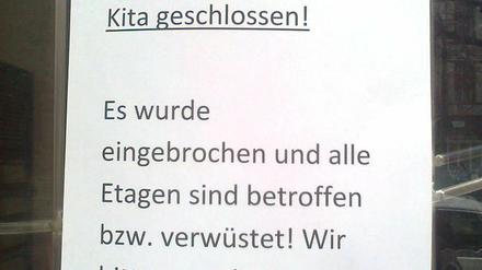 Eltern standen am Montagmorgen vor verschlossener Kita-Tür. 