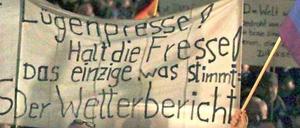"Lügenpresse" ist das Unwort des Jahres 2014 - und es fand vor allem auf den Pegida-Demonstrationen Verwendung. 