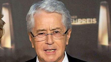 Immer fröhlich bleiben: Der Showmaster Frank Elstner bei der Verleihung des Deutschen Fernsehpreises 2012 in Köln.