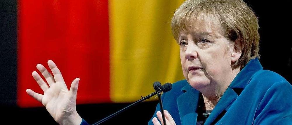 Merkel bei einer CDU-Veranstaltung in Greifswald.