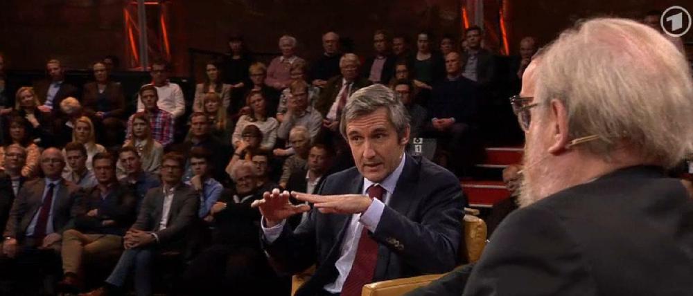 Keine Claqueure: Die Studiogäste der Pegida-Diskussion bei Jauchs ARD-Talk.