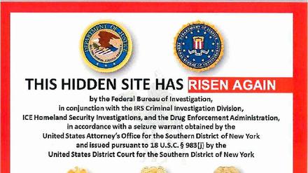 Die vom FBI gesperrte Seite von silk road. 