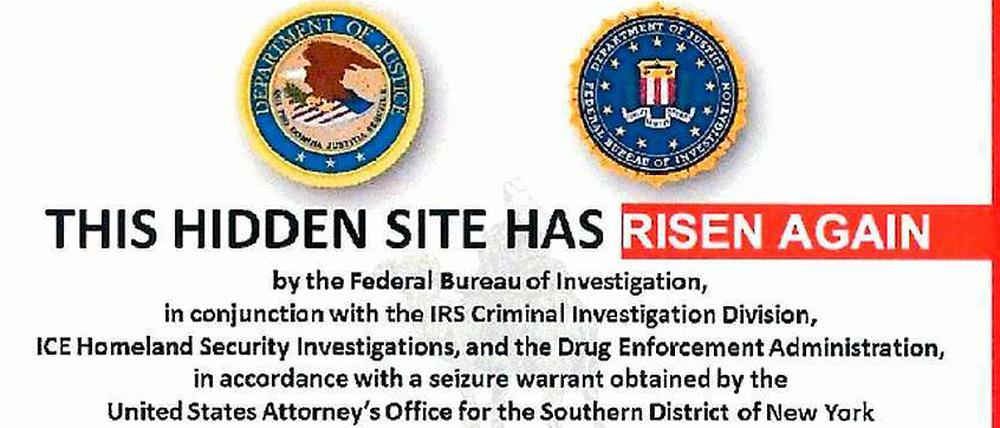 Die vom FBI gesperrte Seite von silk road. 