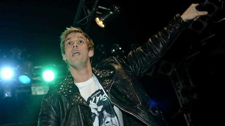 Der US-amerikanische Popsänger Aaron Carter im K17 in Berlin.