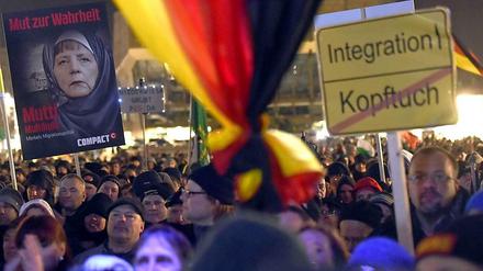 Legida-Demonstration in Leipzig.