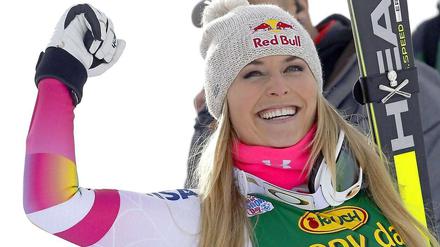 Lindsey Vonn jubelt in einem fort.