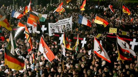 Pegida-Demo in Dresden
