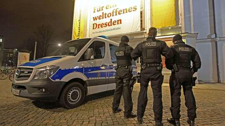 Polizisten in Dresden