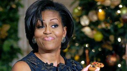 US First Lady Michelle Obama, aufgenommen 2010 im State Dining Room des Weißen Hauses in Washington DC, USA.
