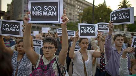 Tausende Argentinier protestierten am Motagabend in Buenos Aires und forderten die Aufklärung des Todes von Alberto Nisman
