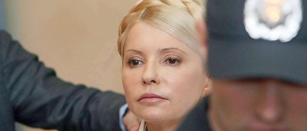 Julia Timoschenko bei einer Vernehmung vor Gericht im August 2011.