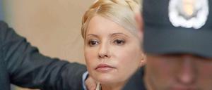 Julia Timoschenko bei einer Vernehmung vor Gericht im August 2011.