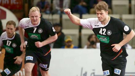 Erneut in Bestform: Steffen Weinhold (l-r), Patrick Wiencek und Paul Drux. 
