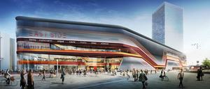 Das neue Einkaufcenter an der Warschauer Brücke soll 2018 fertig sein. 