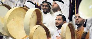 Viel Lärm, wenig Stimmung. Die Handballer aus Katar werden zwar (wie hier im Vorrundenspiel gegen Spanien) von ihren Fans unterstützt, aber so richtig mitreißend ist das nicht. 