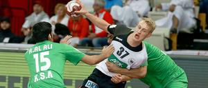 Matthias Musche (Bildmitte) traf elfmal gegen Saudi-Arabien.