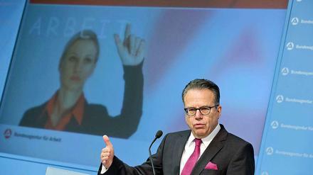 BA-Chef Frank-Jürgen Weise ist zufrieden und zuversichtlich. 
