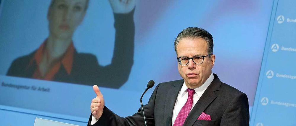 BA-Chef Frank-Jürgen Weise ist zufrieden und zuversichtlich. 