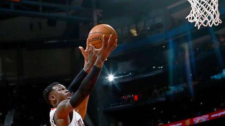 Hoch hinaus. Dennis Schröder spielt mit den Atlanta Hawks eine hervorragende Saison und ist jetzt auch beim All-Star-Wochenende der NBA dabei.
